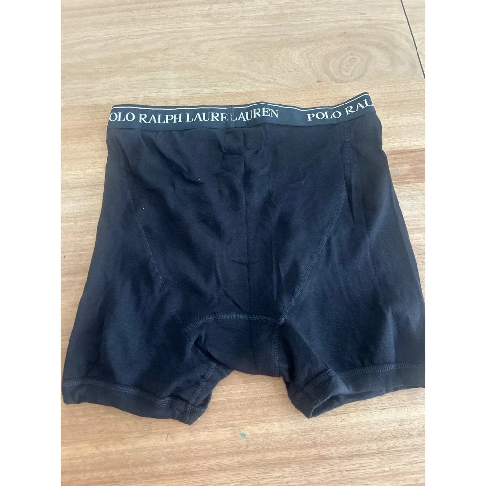 Polo Ralph Lauren Mens Classic Fit Boxer Briefs Black Red Pony Logo Size Medium